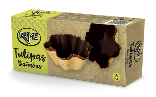 [46145] Tulipas bañadas chocolate - estuche 6 uds.