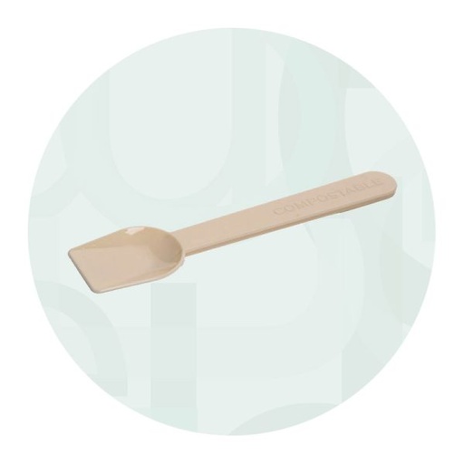 [87356] Cucharita Helado Beige 10 cm - bolsa 500 Uds